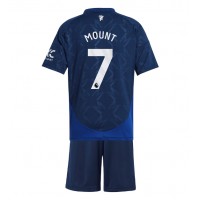 Camiseta Manchester United Mason Mount #7 Visitante Equipación para niños 2024-25 manga corta (+ pantalones cortos)